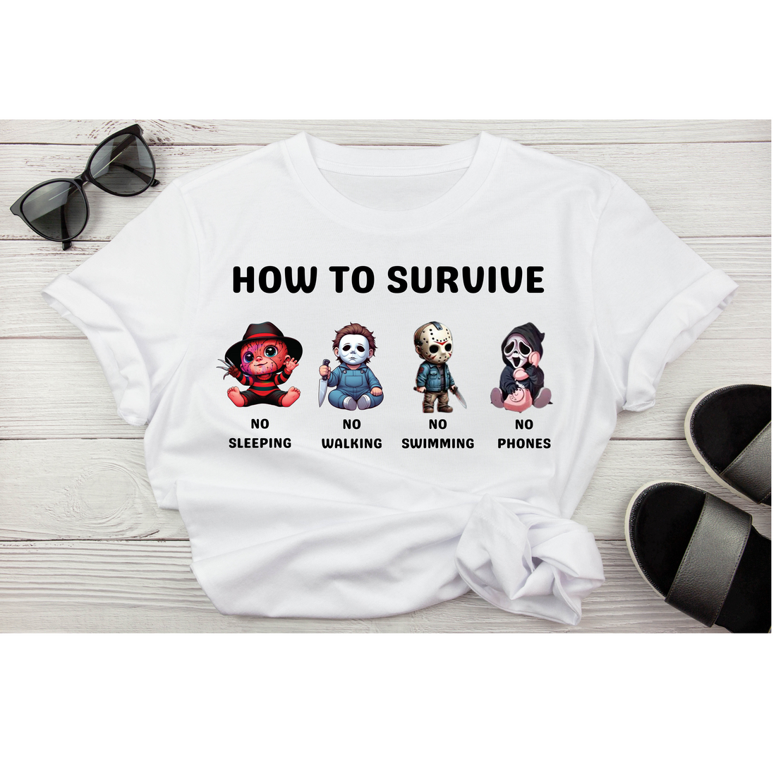 Chibi Horror Freddy Kreuger, Michael Myers, Jason Voorhees and Ghostface how to survive