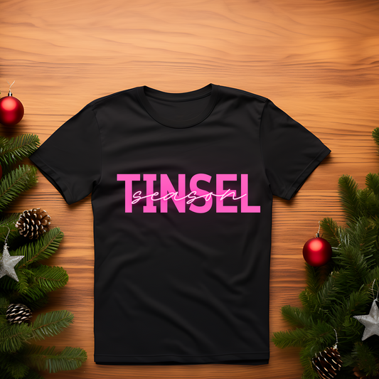 Tinsel Season Glitter Christmas Sweatshirt
