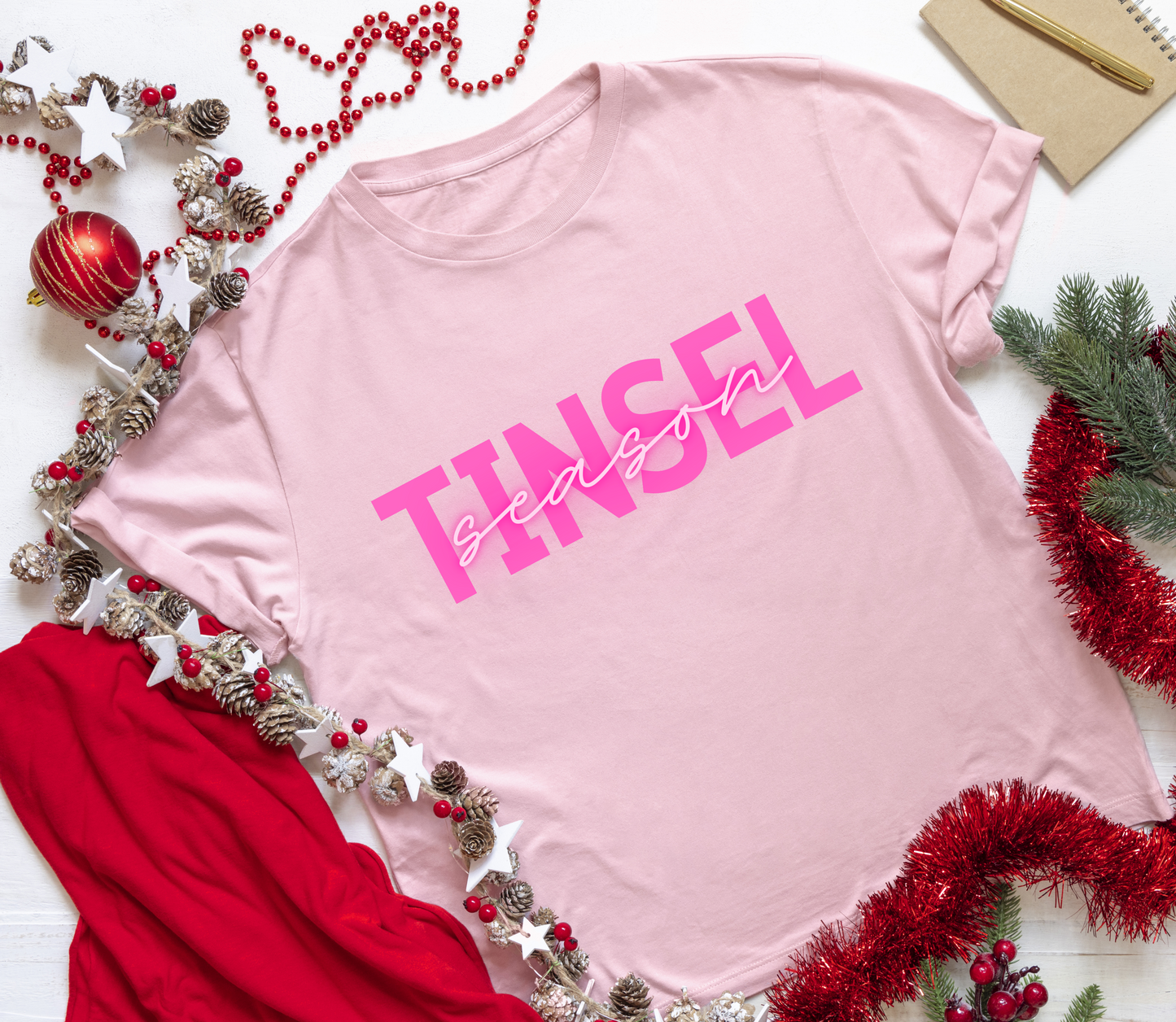 Tinsel Season Glitter Christmas Sweatshirt