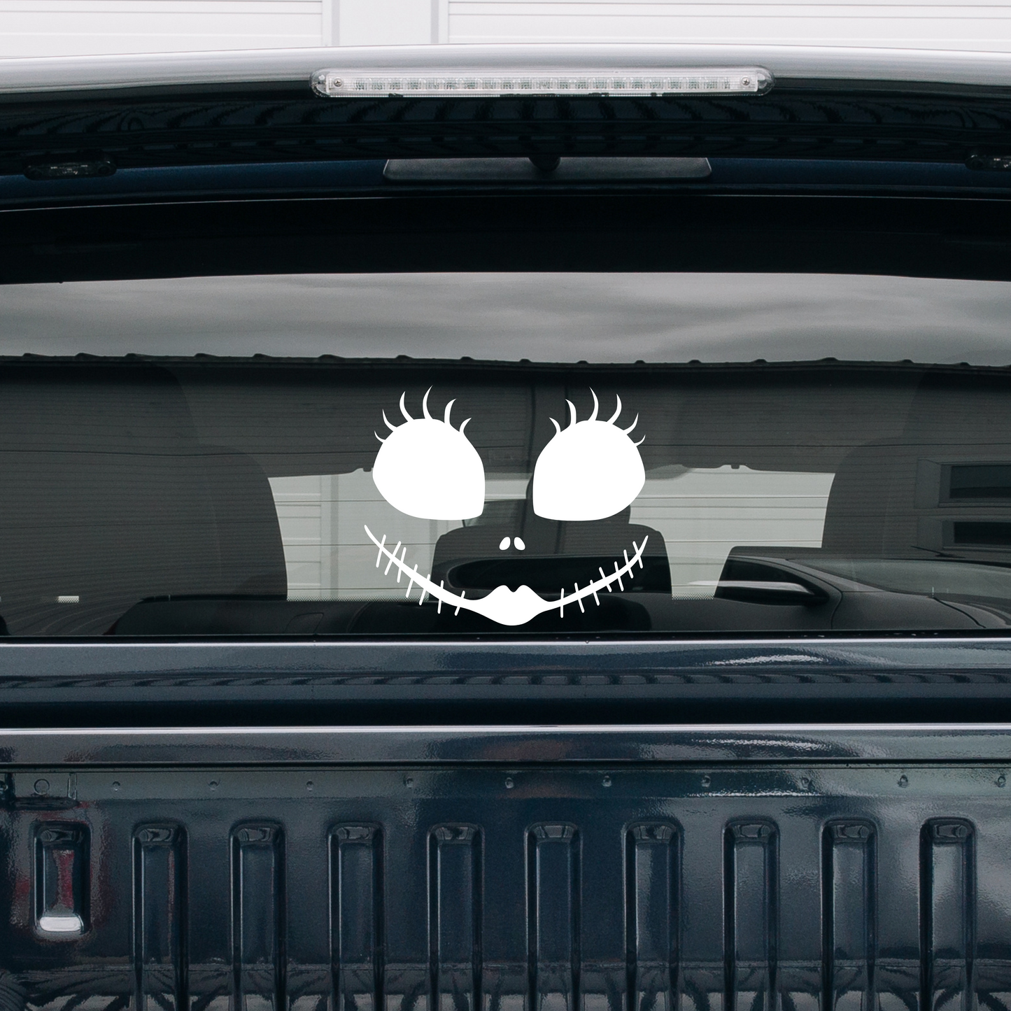 Cute Pumpkin Face Vinyl Decal - Sally & Jack Skellington