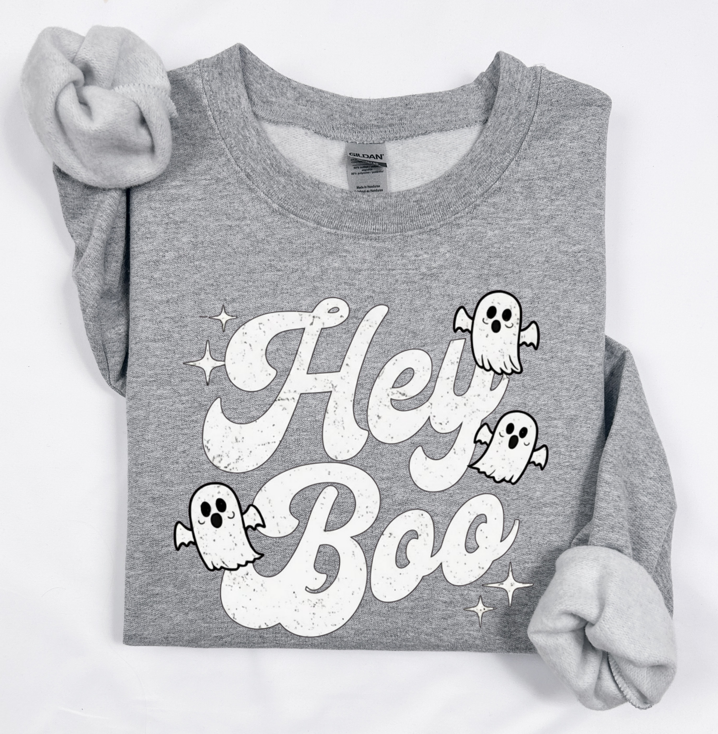 Hey Boo Retro Ghost Tee | Cute Halloween Shirt & Hoodie - Groovy Ghost Graphic