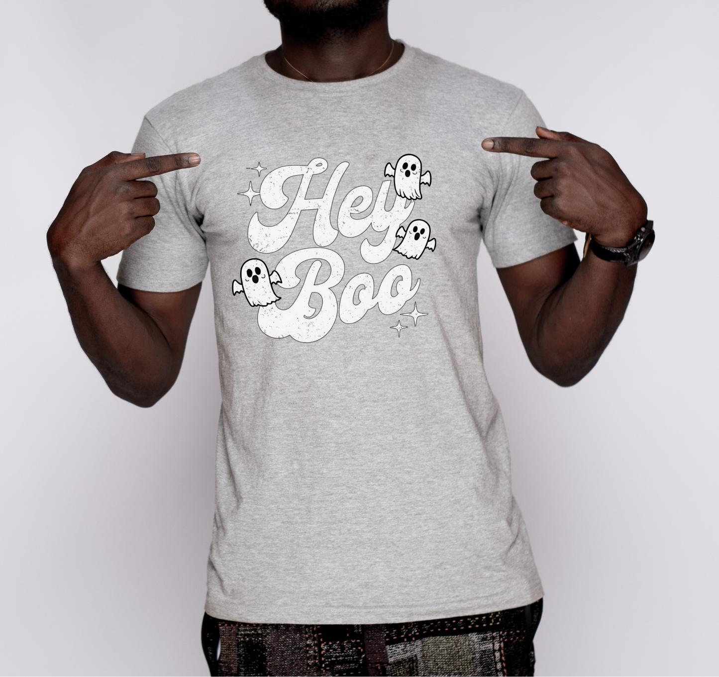 Hey Boo Retro Ghost Tee | Cute Halloween Shirt & Hoodie - Groovy Ghost Graphic