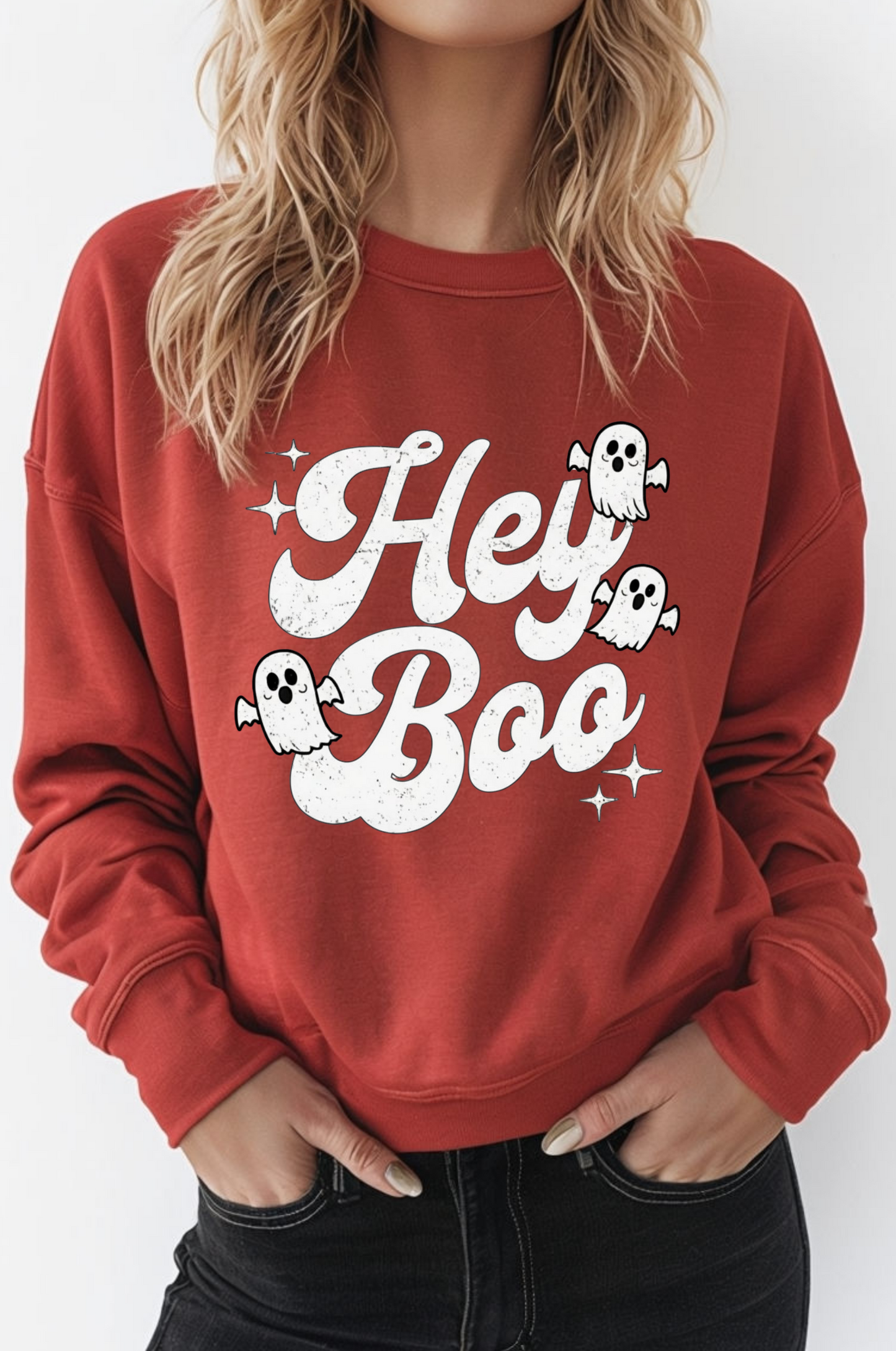 Hey Boo Retro Ghost Tee | Cute Halloween Shirt & Hoodie - Groovy Ghost Graphic